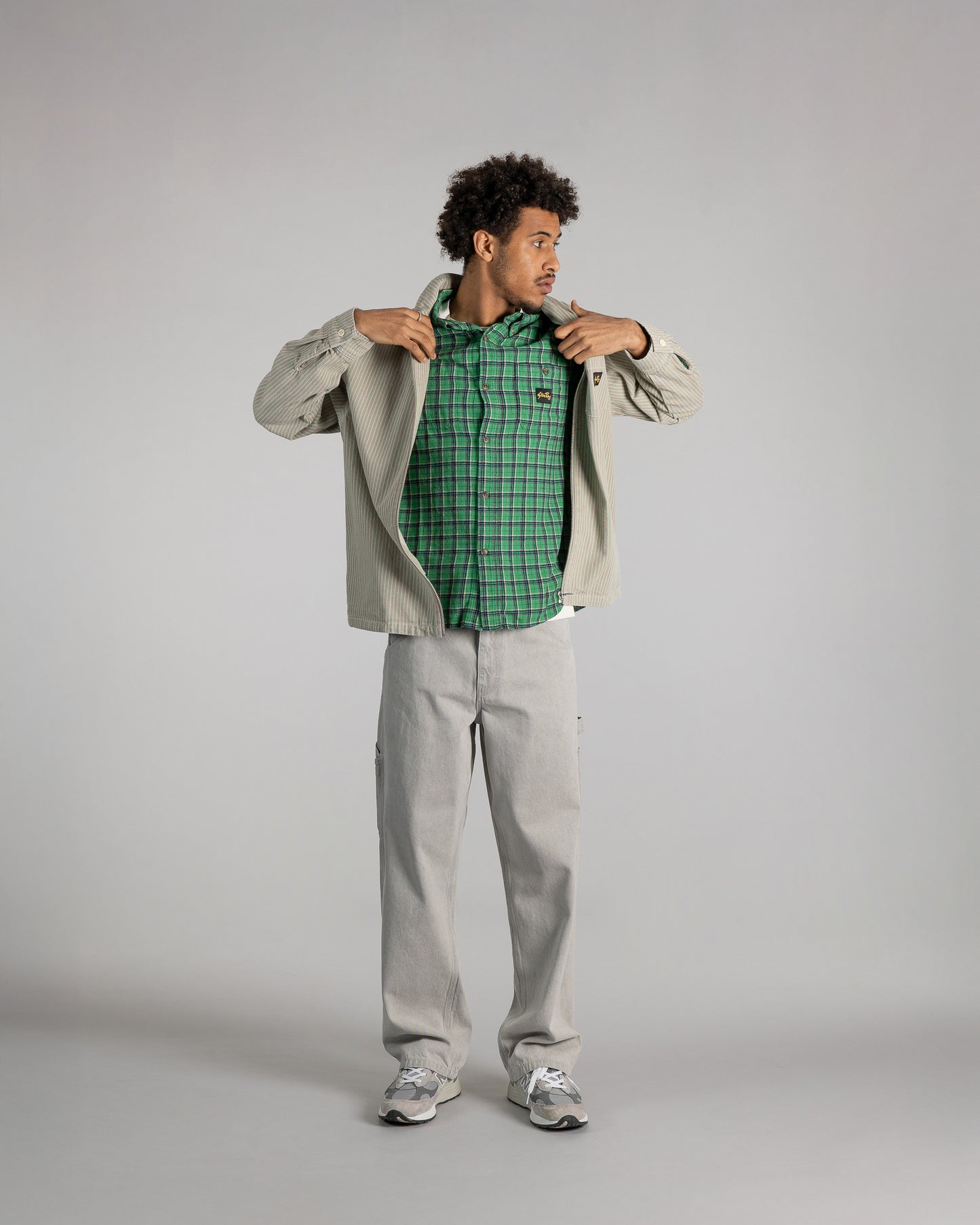 Chemise en flanelle (carreaux verts d'été)