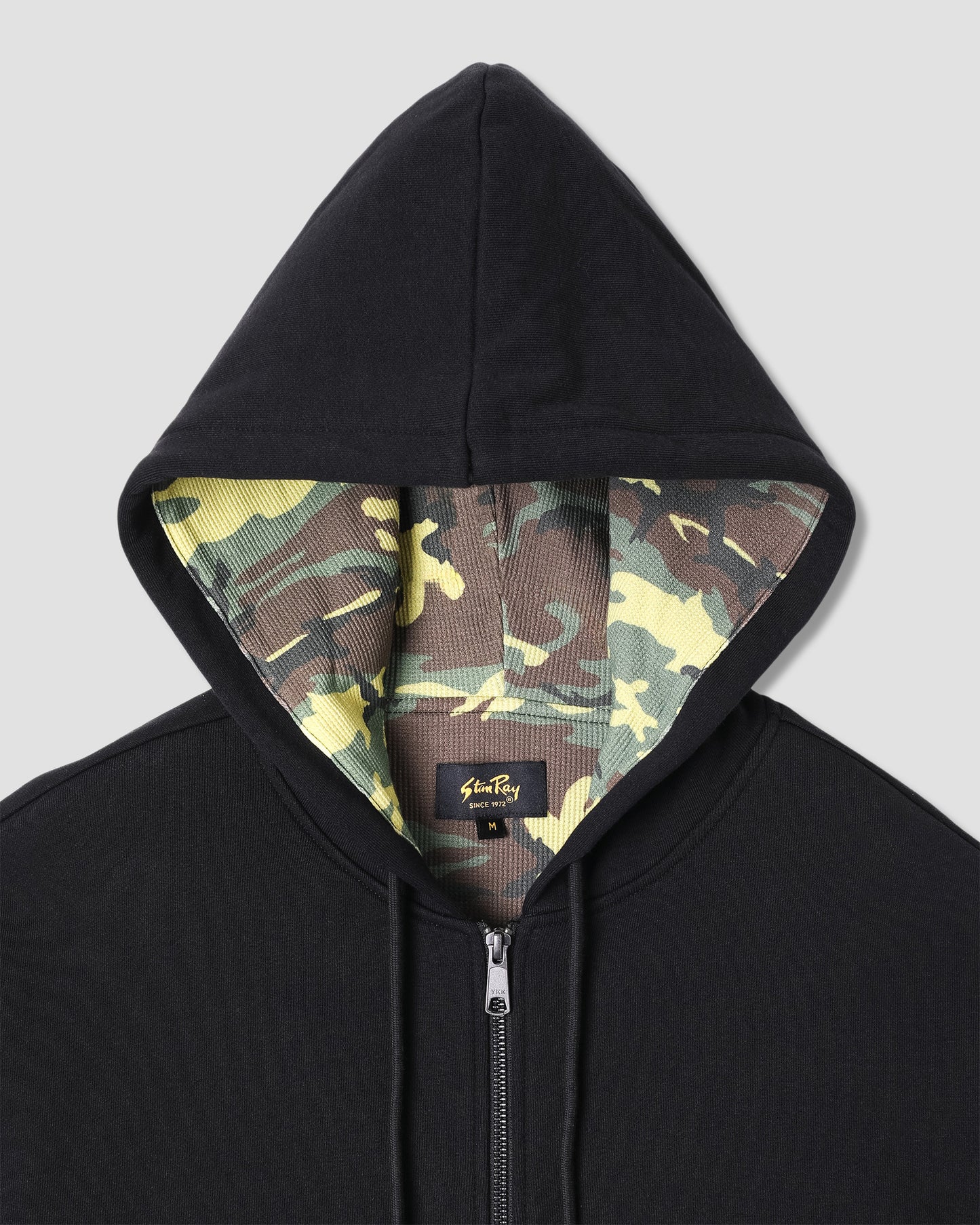 Thermal Lined Zip Hood (Washed Black)
