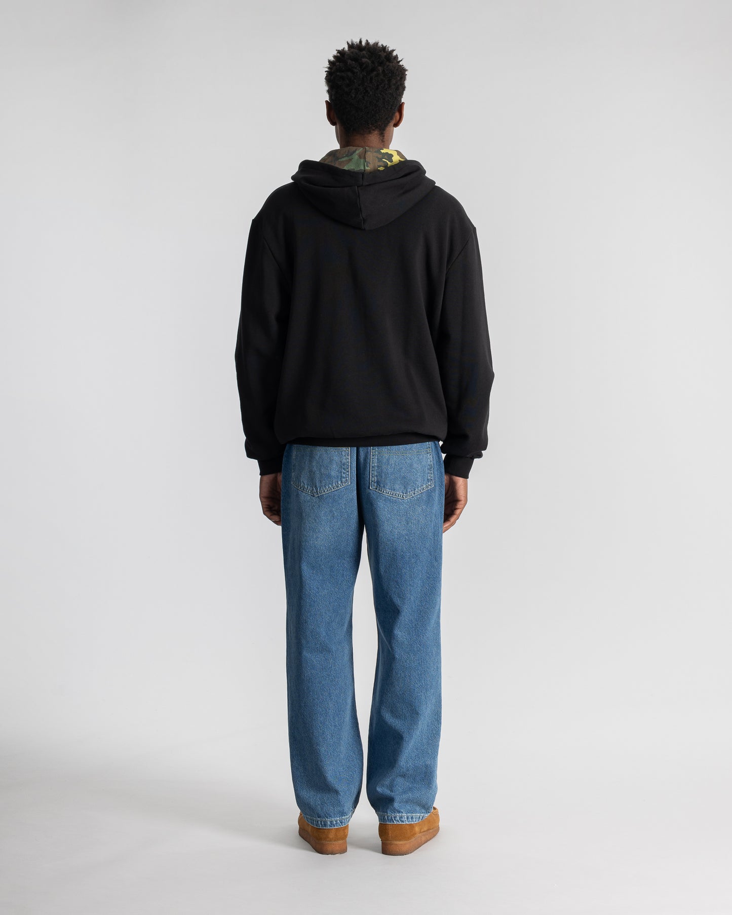 Thermal Lined Zip Hood (Washed Black)