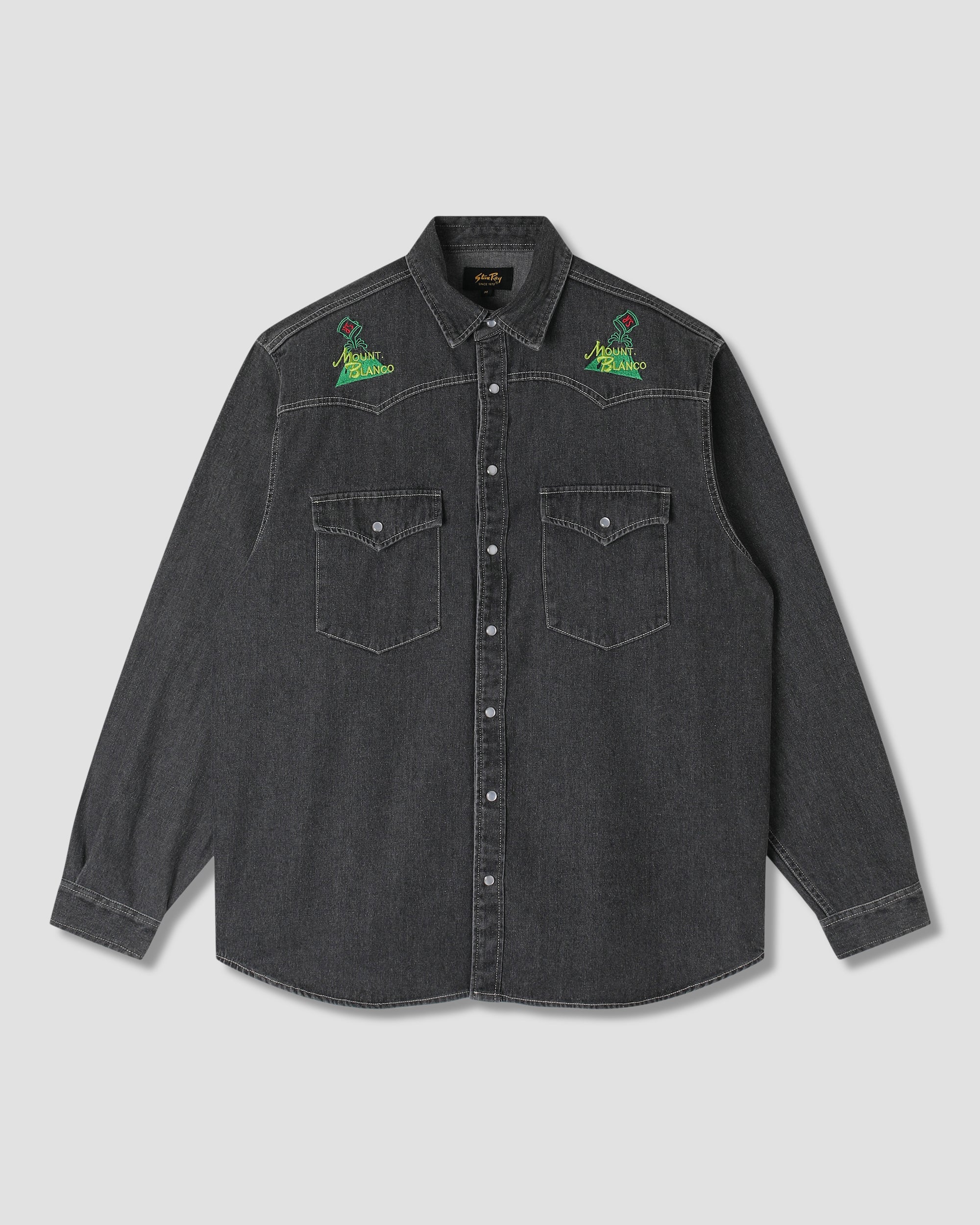 Western Shirt (Washed Black Denim)