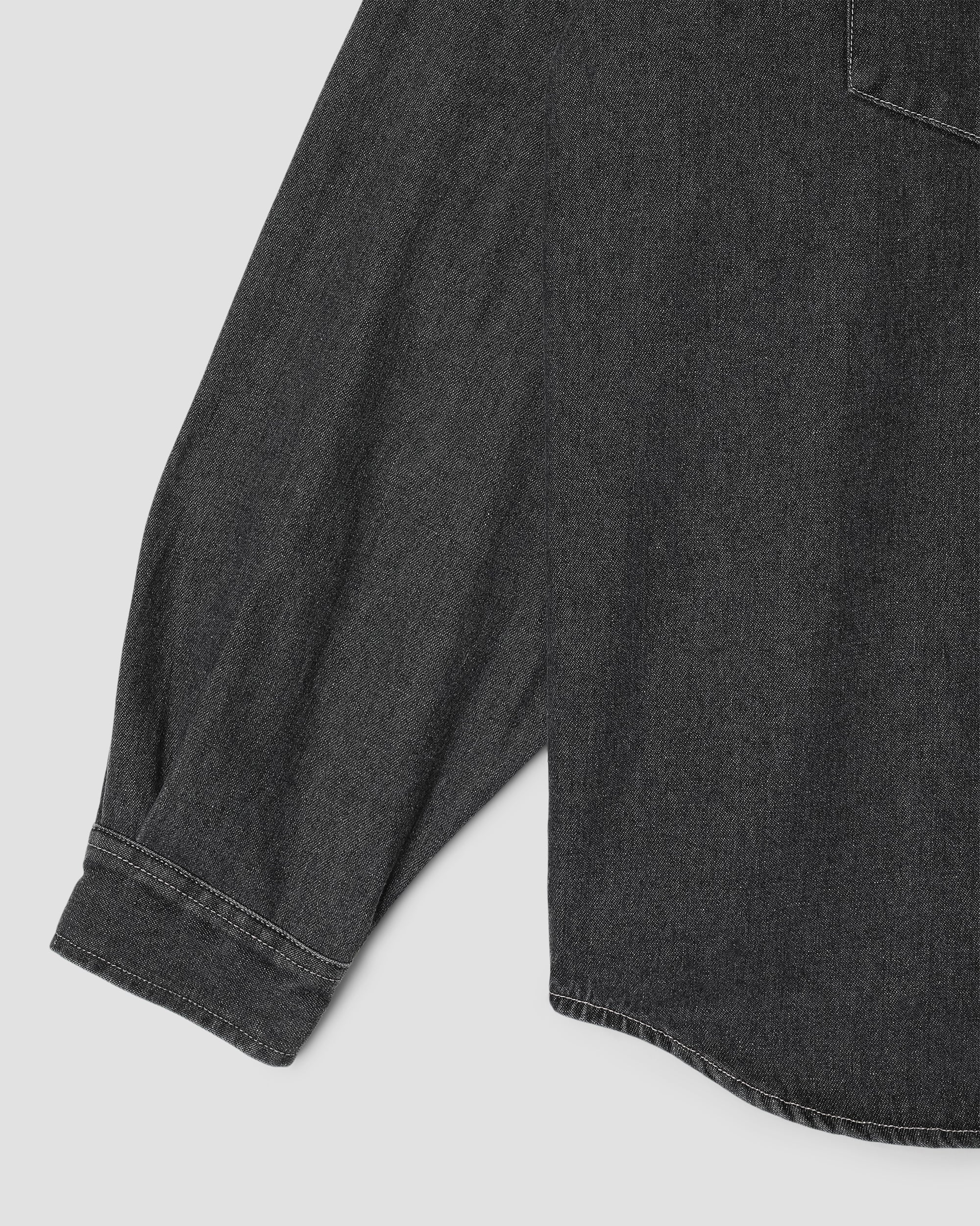 Western Shirt (Washed Black Denim)