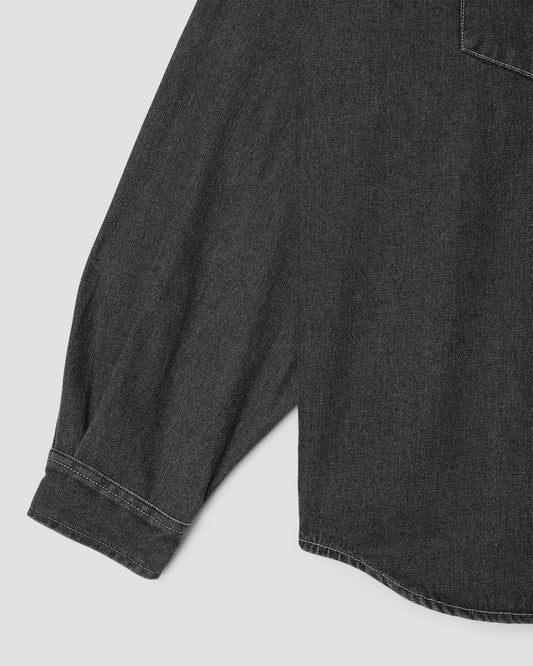 Western Shirt (Washed Black Denim)