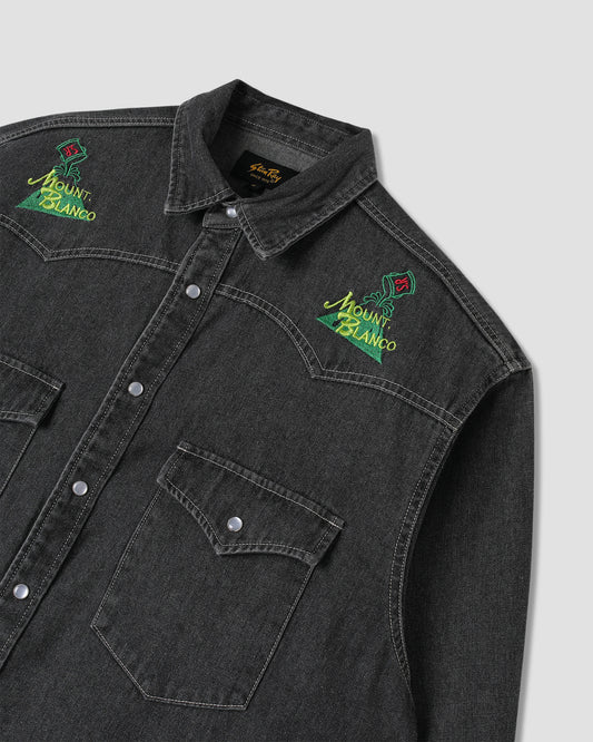 Western Shirt (Washed Black Denim)