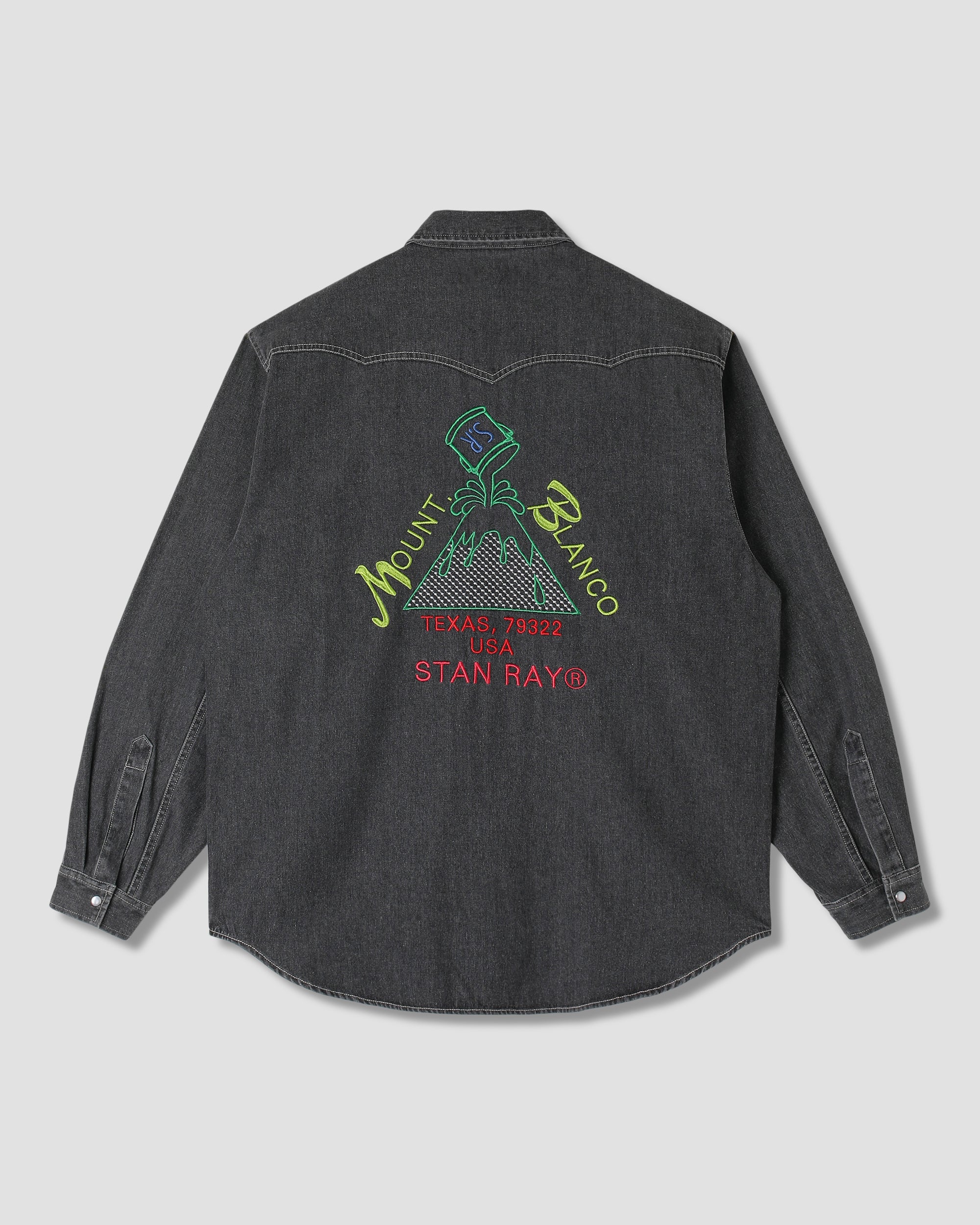 Western Shirt (Washed Black Denim)