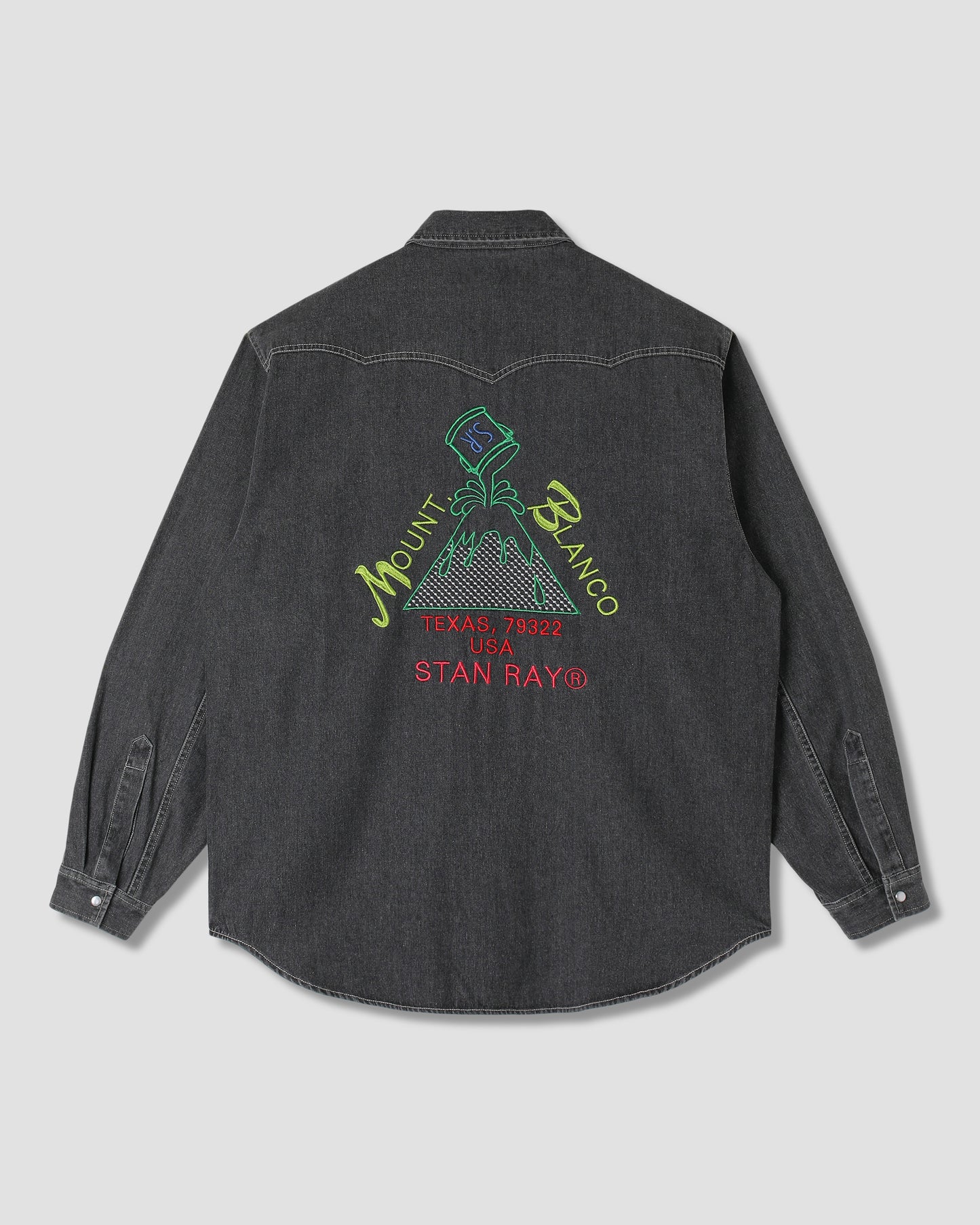 Western Shirt (Washed Black Denim)