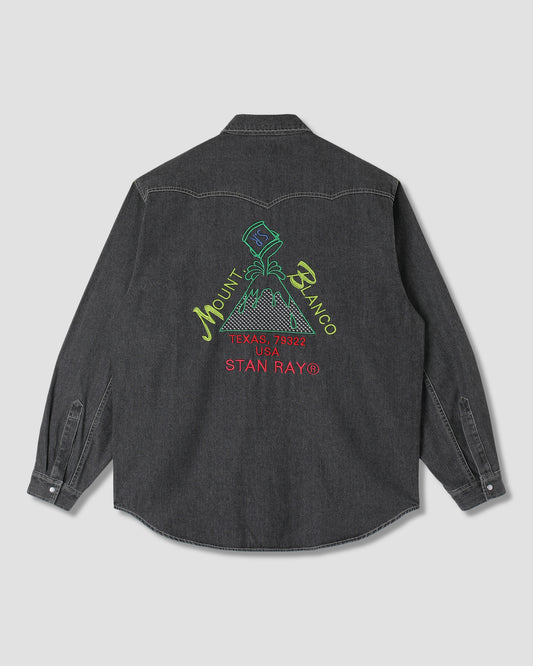 Western Shirt (Washed Black Denim)
