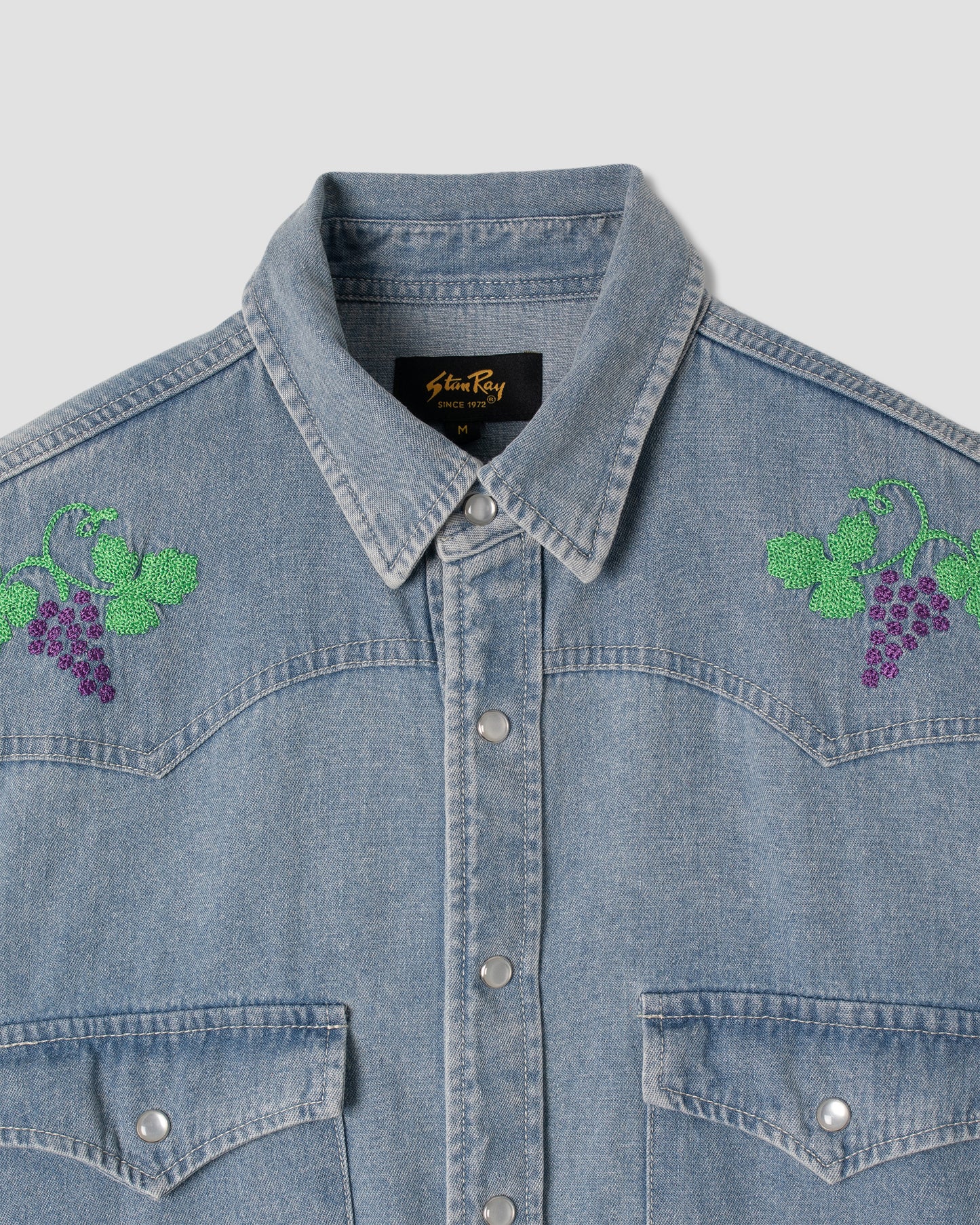 Chemise Western (denim délavé)