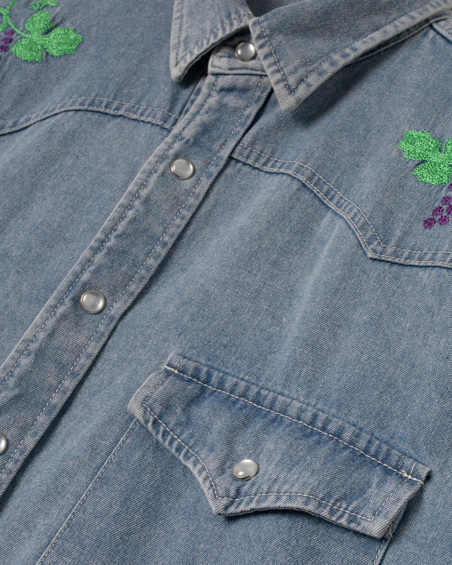 Chemise Western (denim délavé)