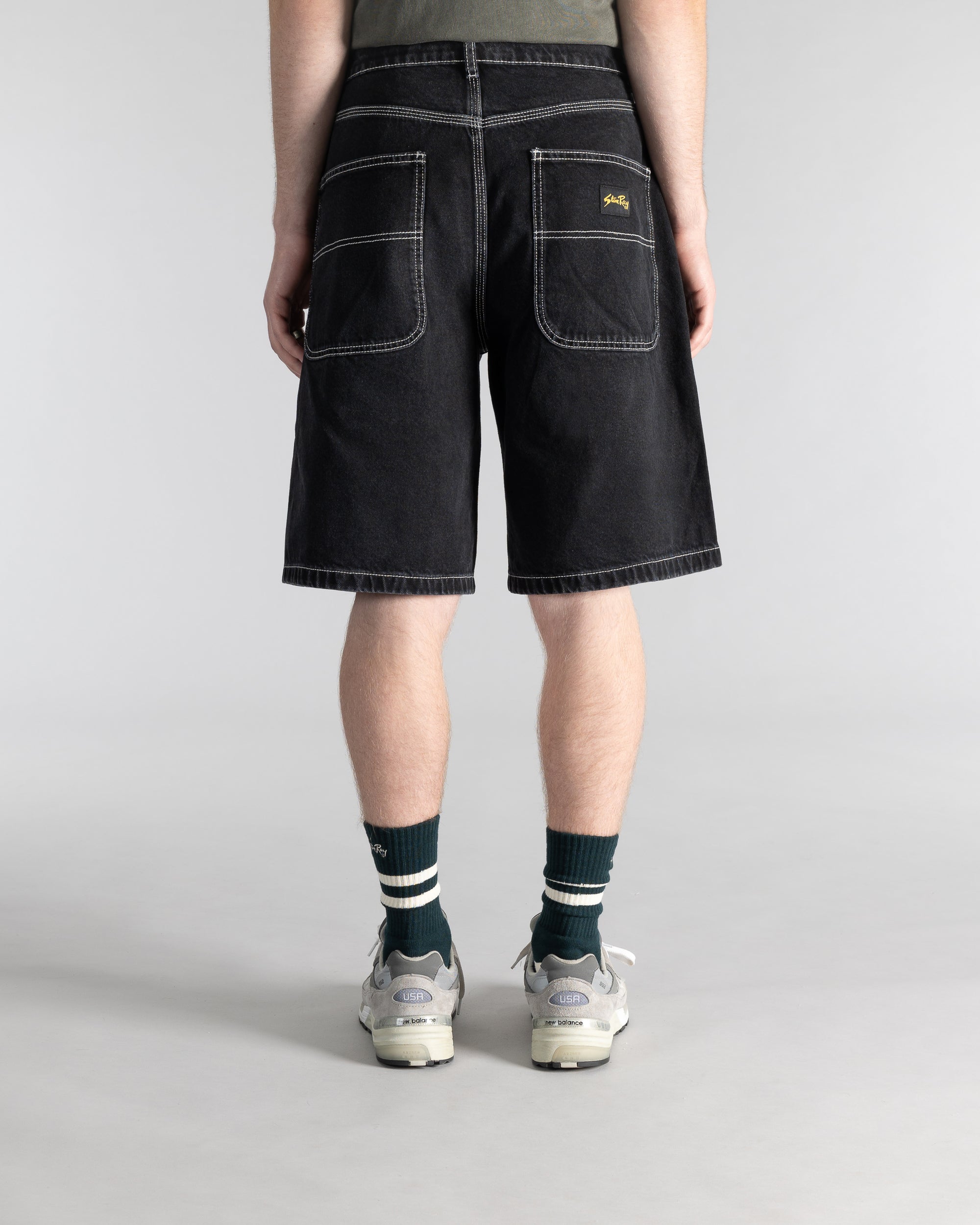 Wide 5 Short (Stonewashed Black Denim)