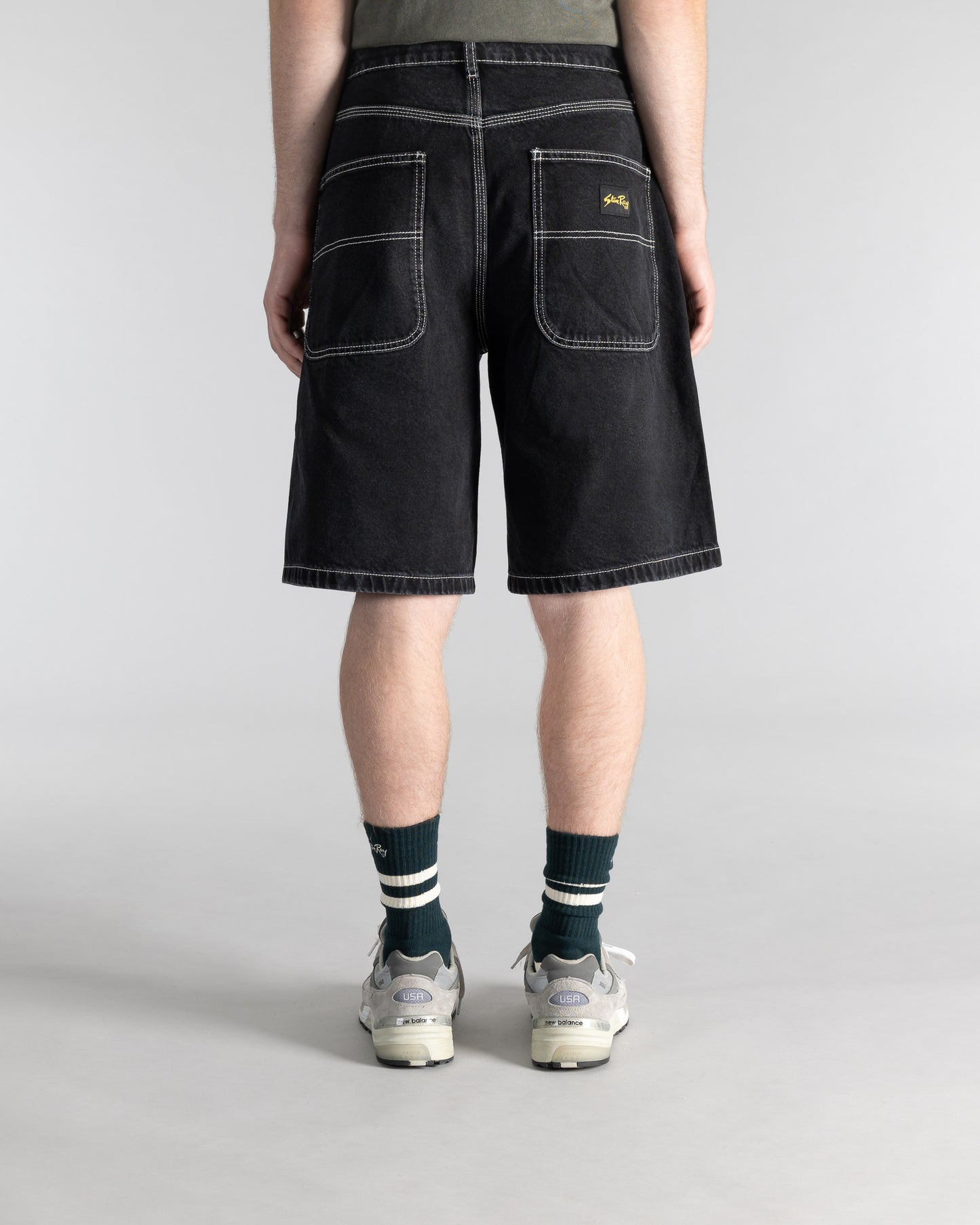 Wide 5 Short (Stonewashed Black Denim)