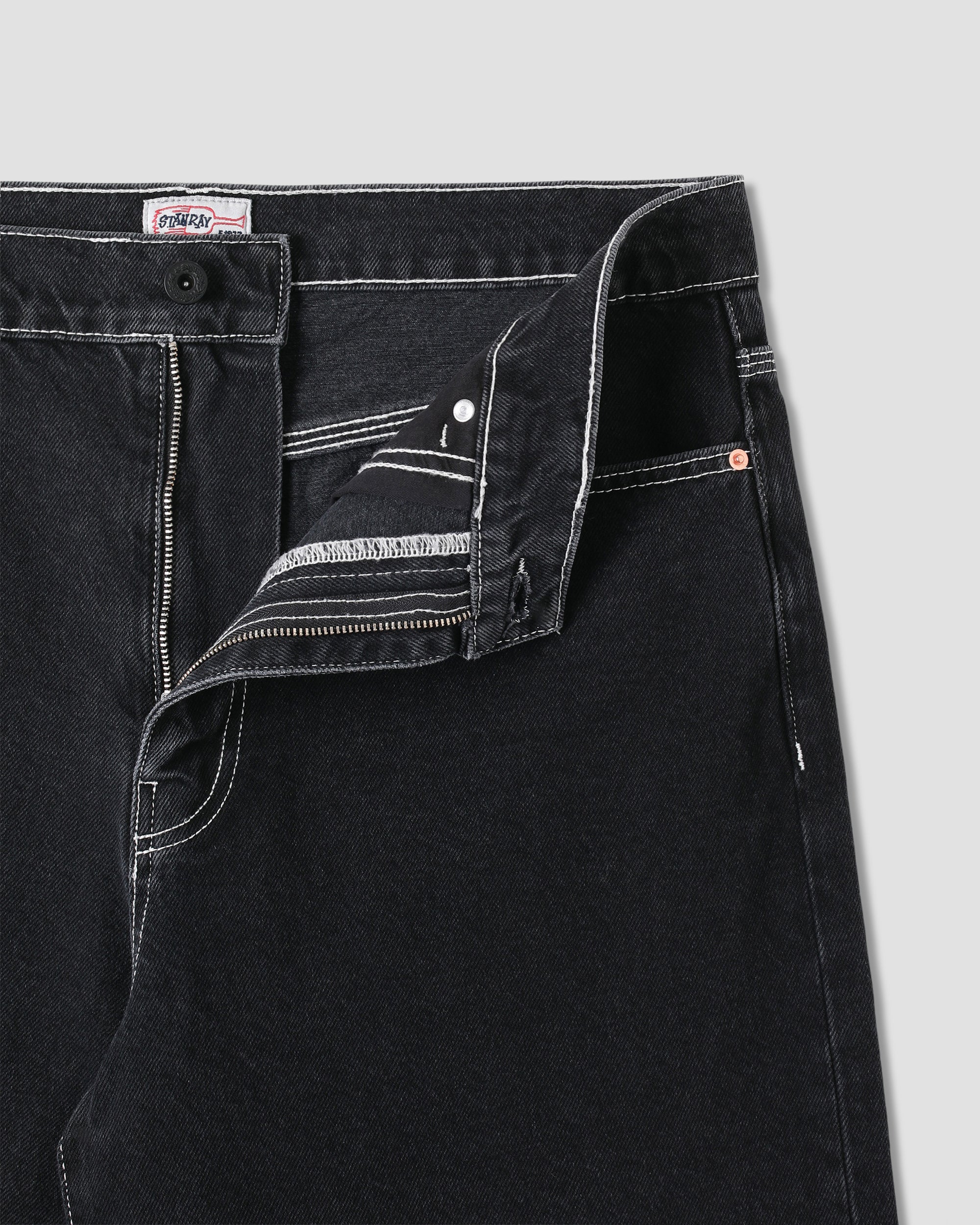 Wide 5 Short (Stonewashed Black Denim)