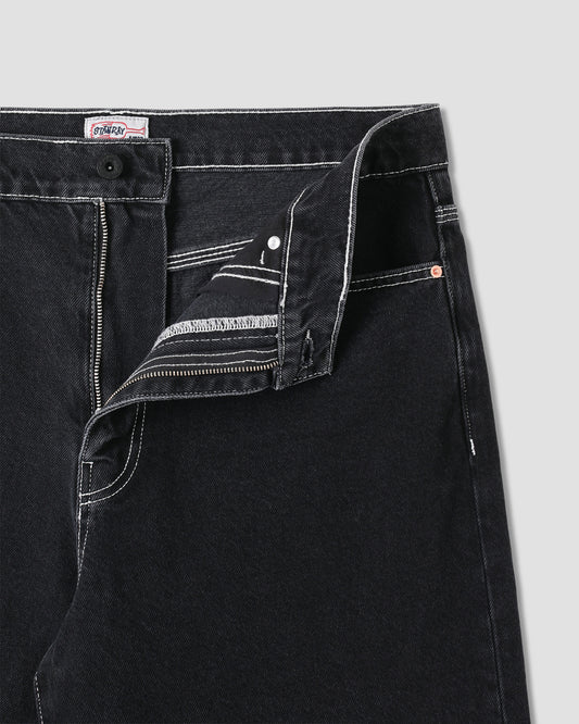 Wide 5 Short (Stonewashed Black Denim)