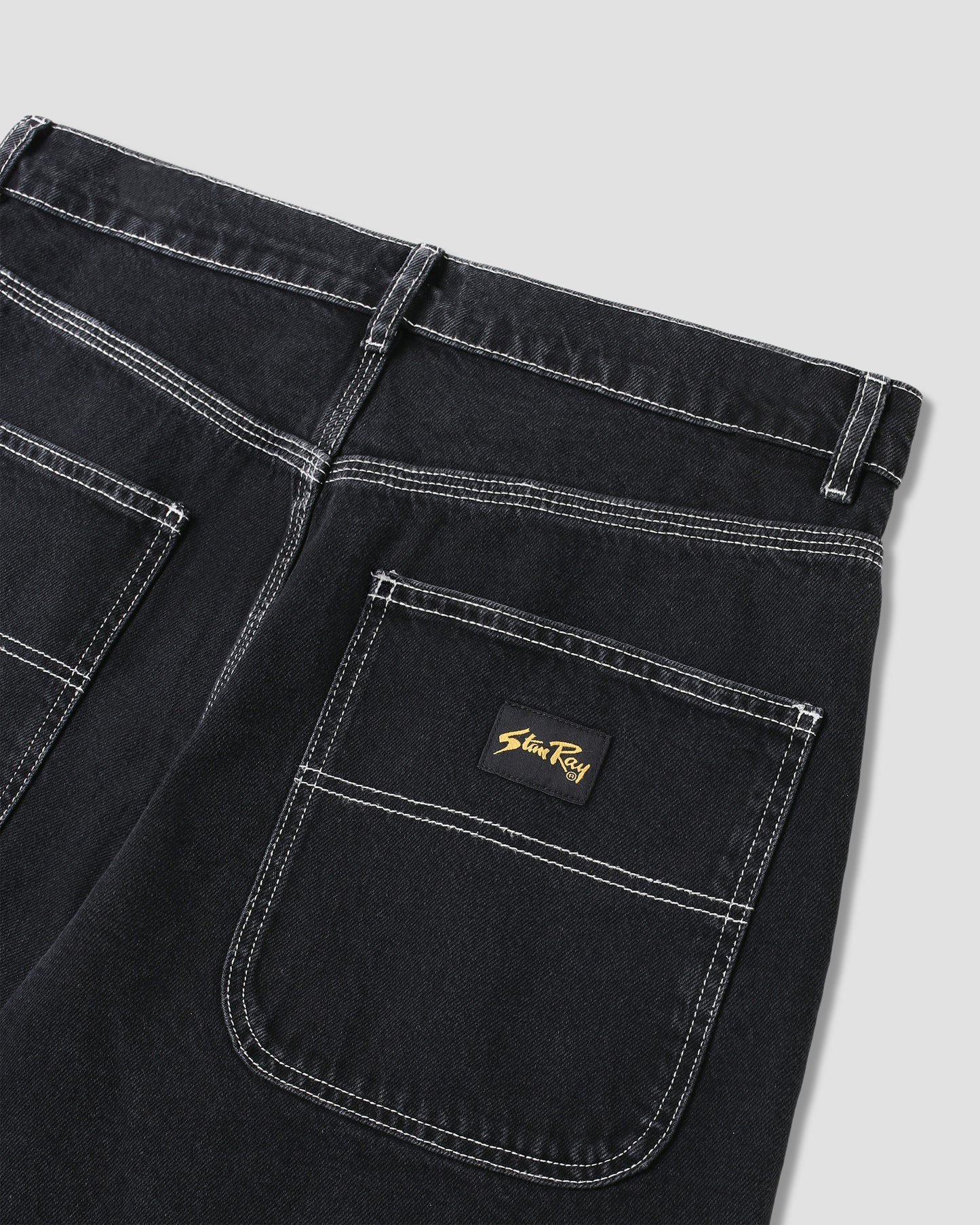 Wide 5 Short (Stonewashed Black Denim)