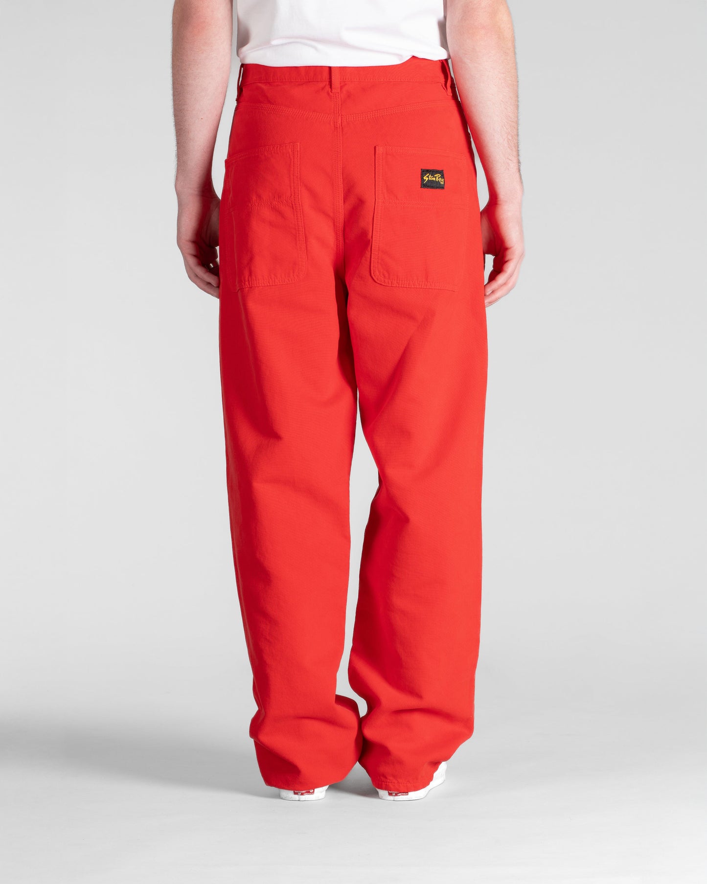 Weite 5-Jeans (gealterter roter Bedford-Cord)