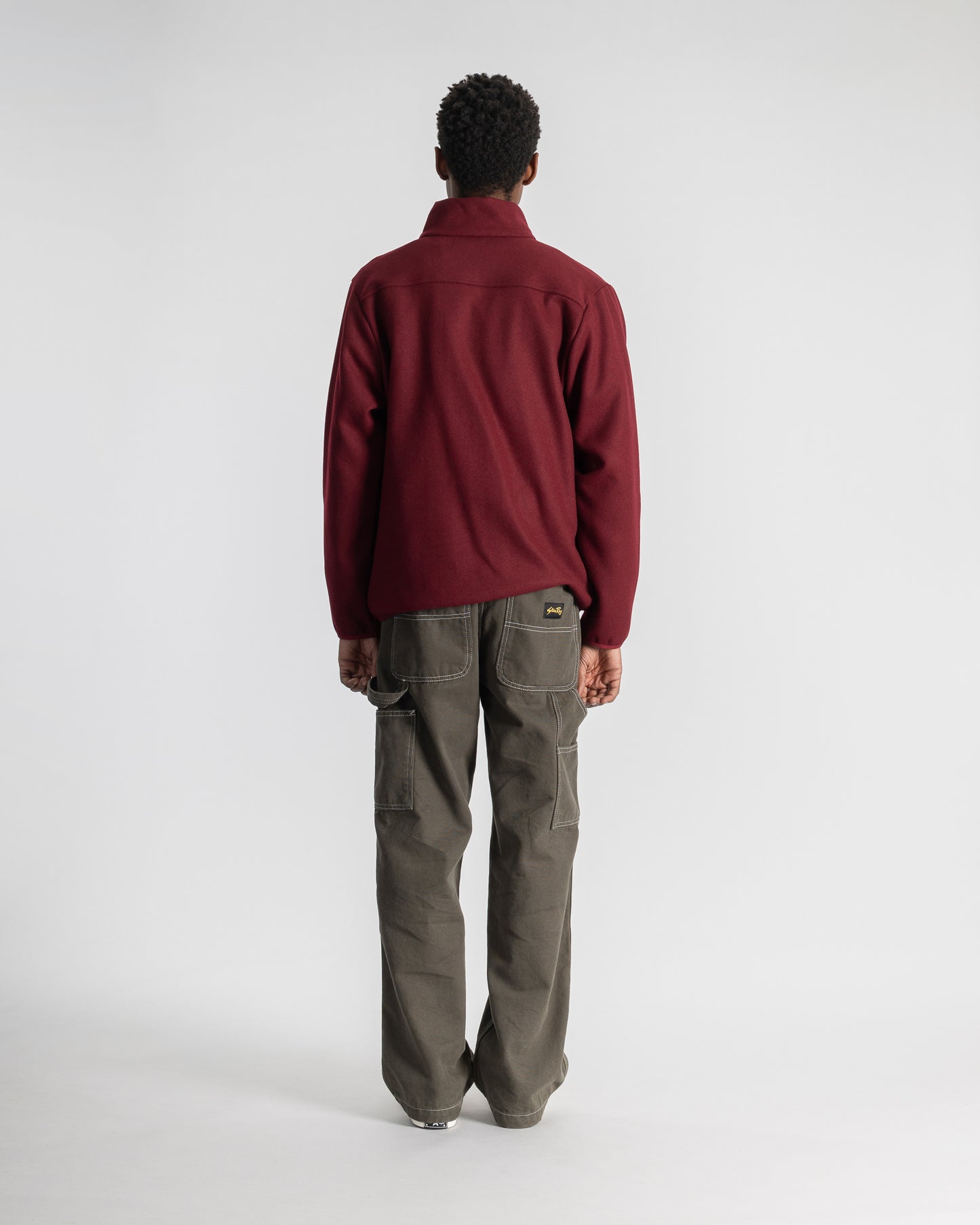 Wool Fleece Jacket (Dark Red Heather)
