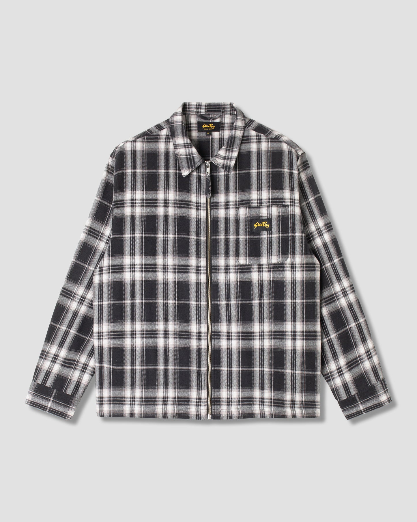 Zip Shirt (Black Plaid)