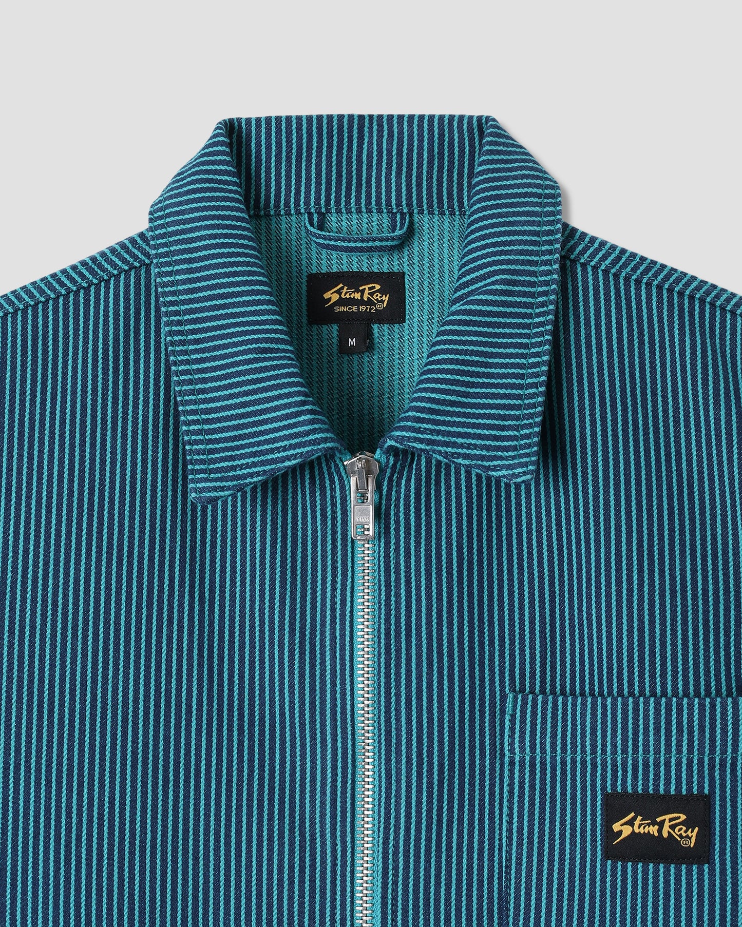 Zip Shirt (Blue/Teal Hickory )