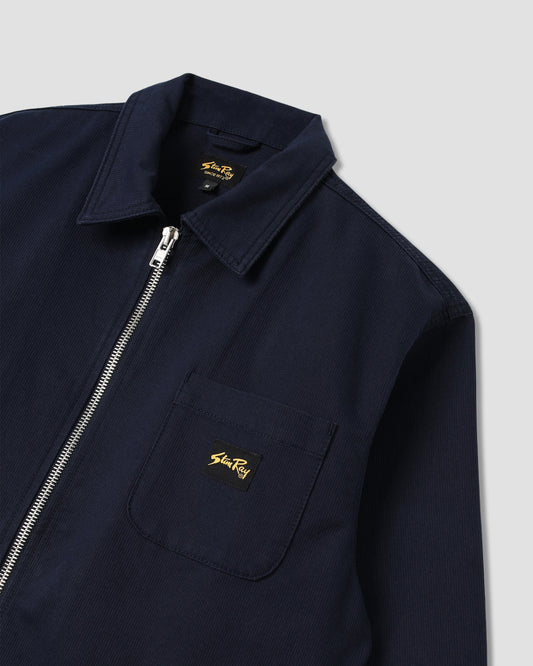 Zip Shirt  (Navy Bedford)
