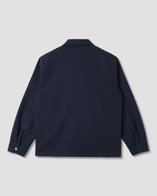 Zip Shirt  (Navy Bedford)