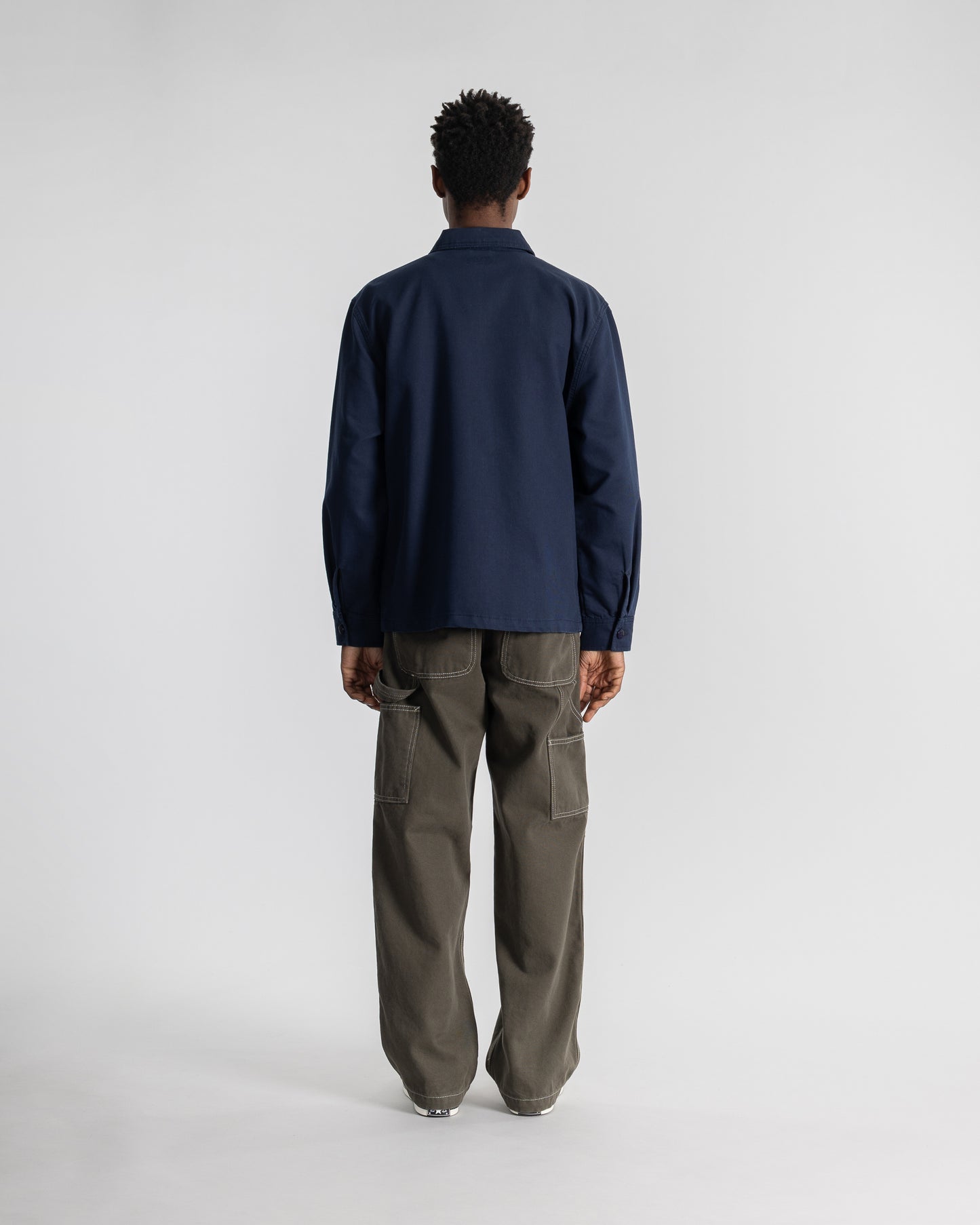 Zip Shirt (Navy Bedford)