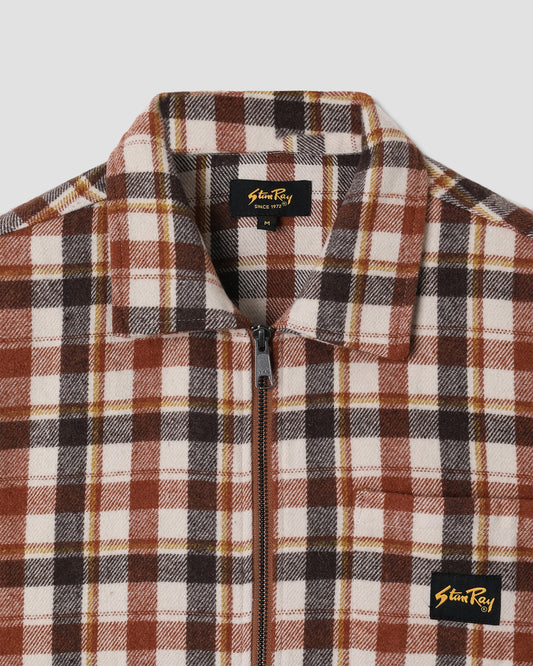 Zip Shirt (Tan Plaid)