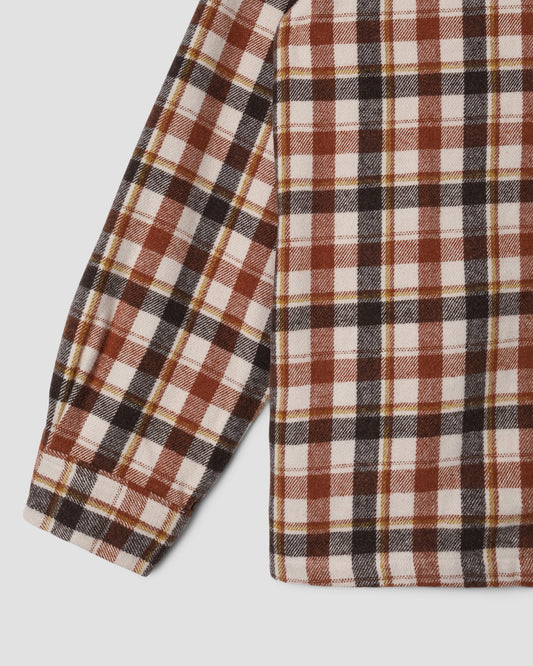 Zip Shirt (Tan Plaid)