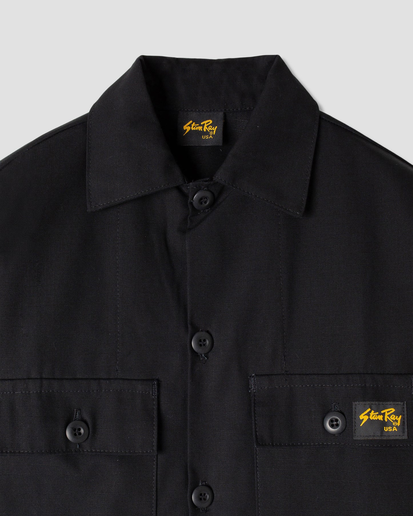 4-Taschen-Jacke (schwarzer Ripstop)