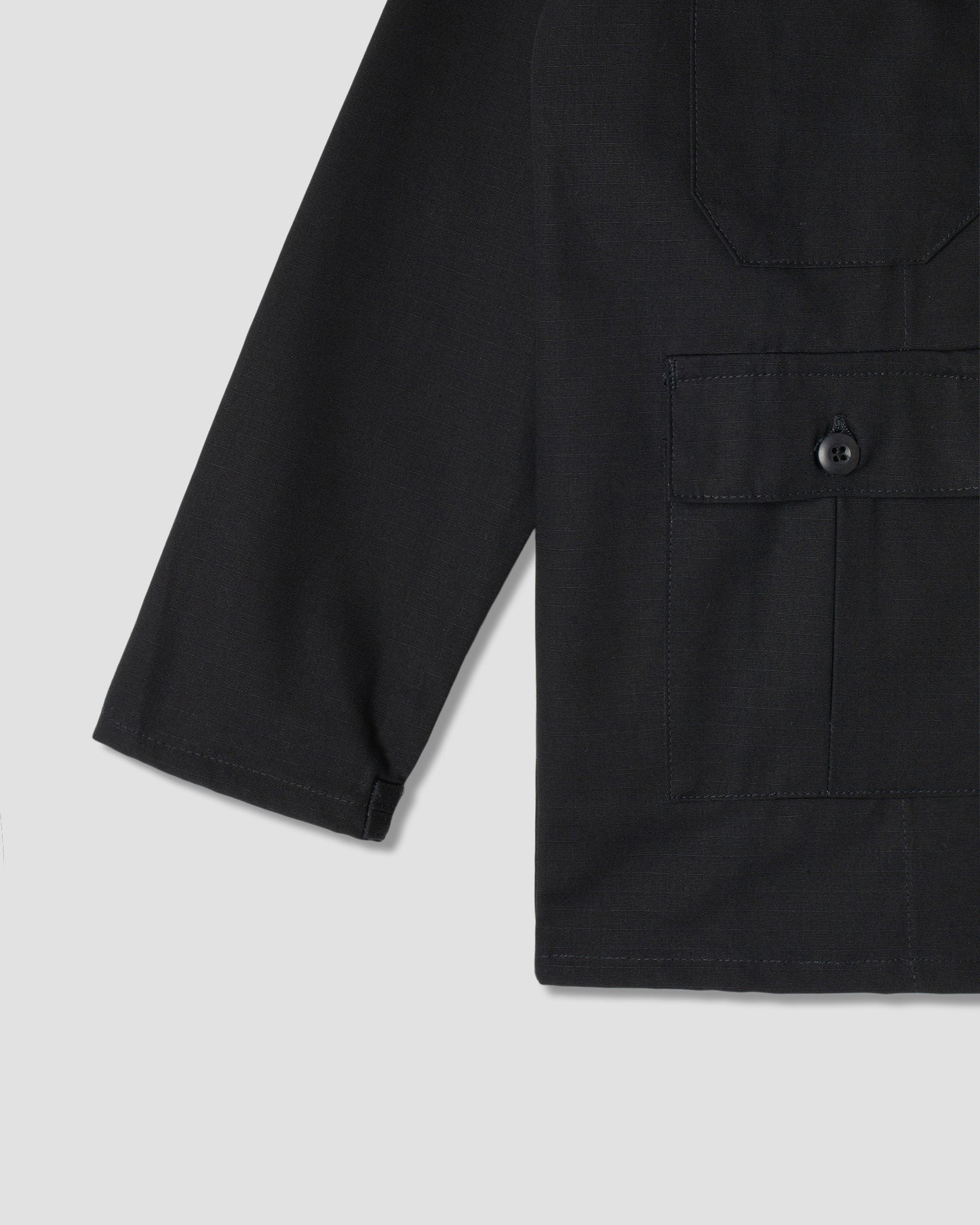 4-Taschen-Jacke (schwarzer Ripstop)