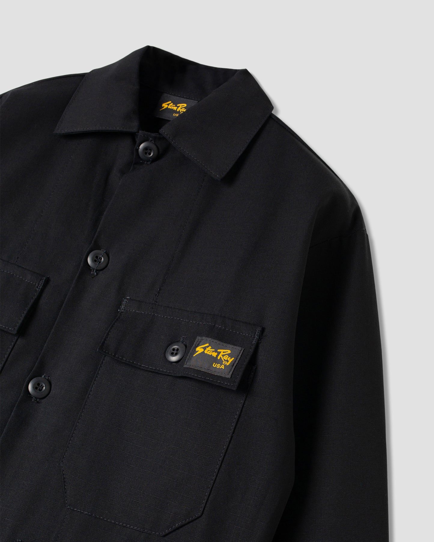 4-Taschen-Jacke (schwarzer Ripstop)