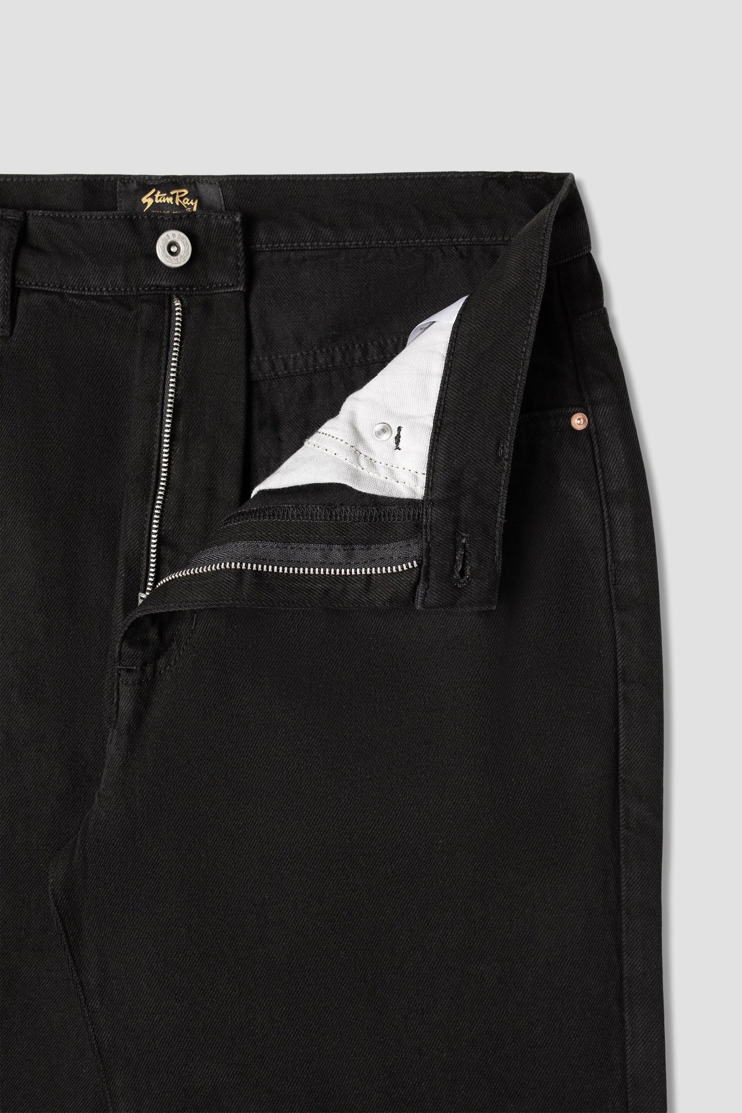 5 Pocket Straight (Washed Black Denim)