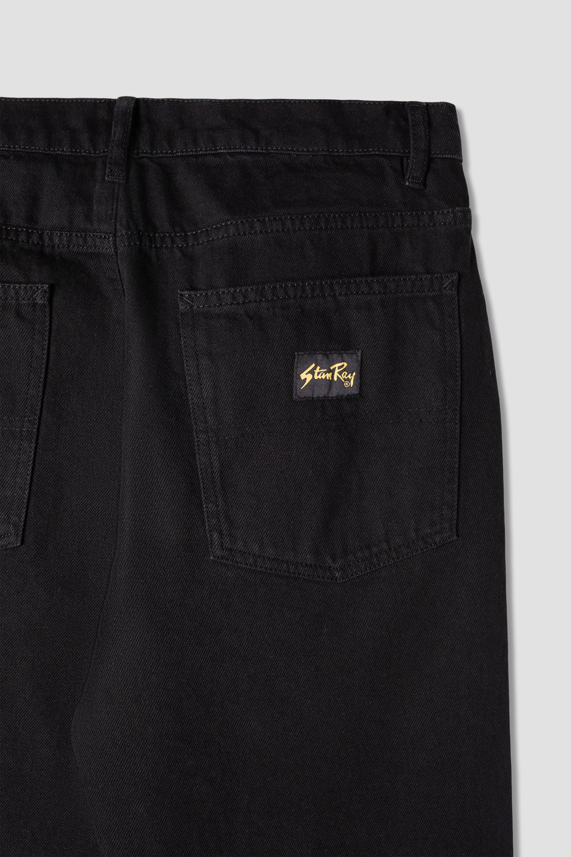 5 Pocket Straight (Washed Black Denim)