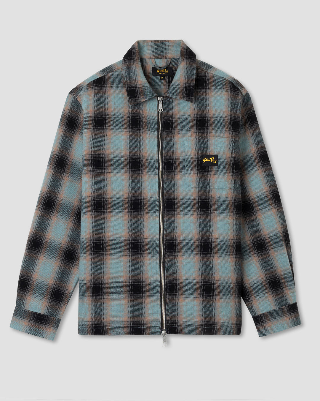Zip Shirt (Blue Pink Check)