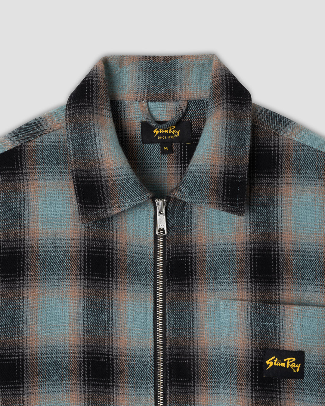 Zip Shirt (Blue Pink Check)