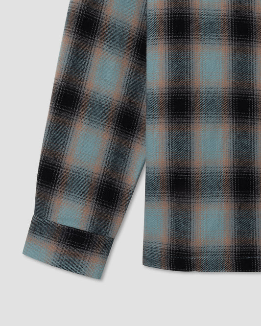 Zip Shirt (Blue Pink Check)