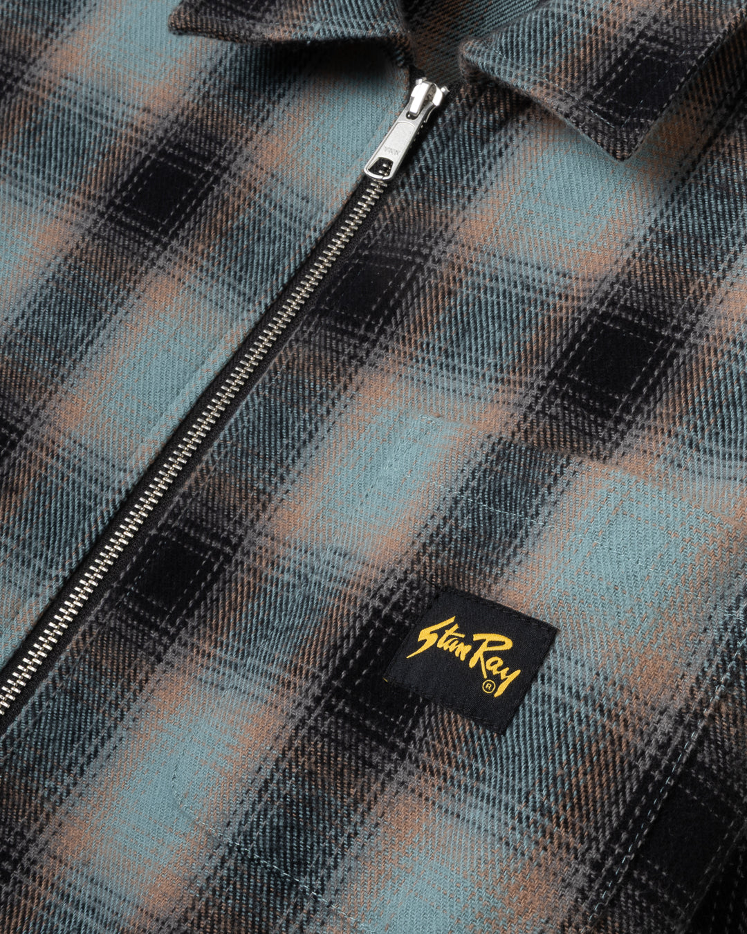 Zip Shirt (Blue Pink Check)