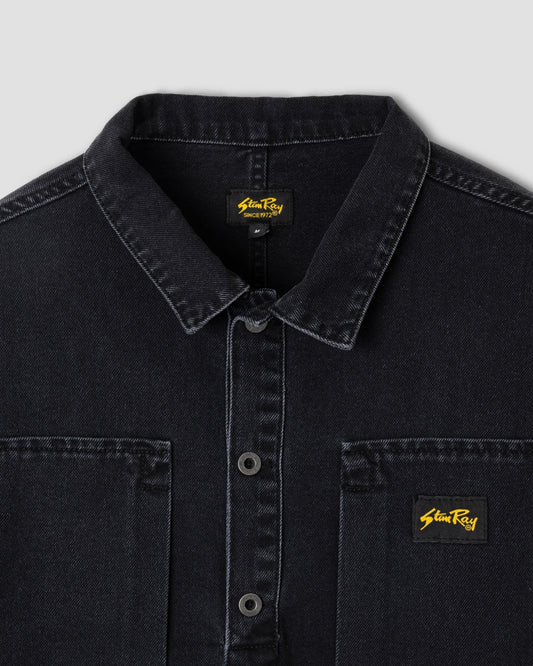 Painters Pop Over Shirt (Washed Black)