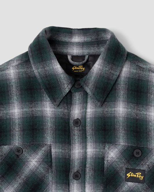 Quilted Plaid Overshirt (Green)