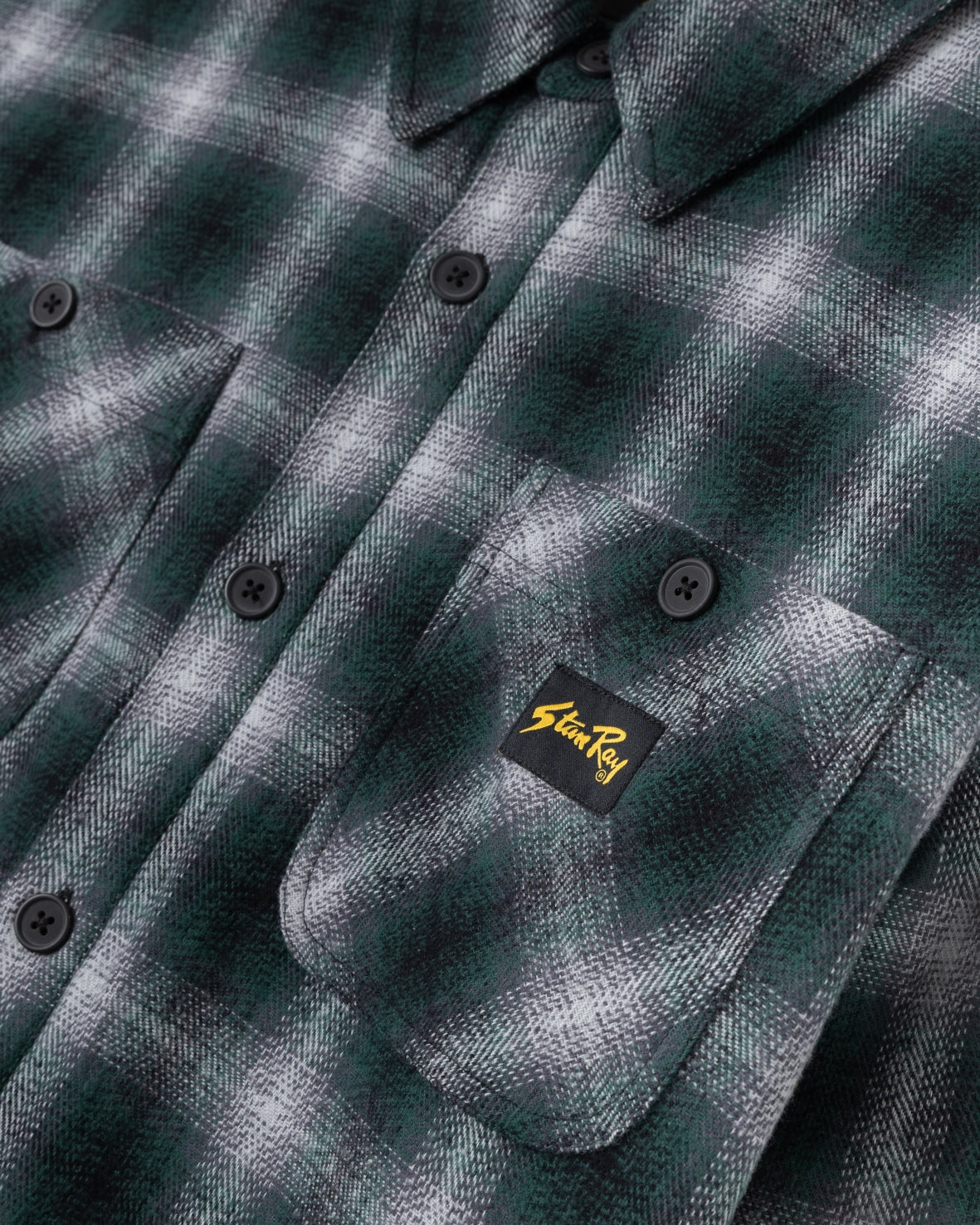 Quilted Plaid Overshirt (Green)