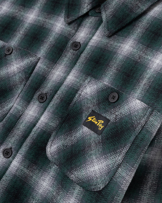 Quilted Plaid Overshirt (Green)