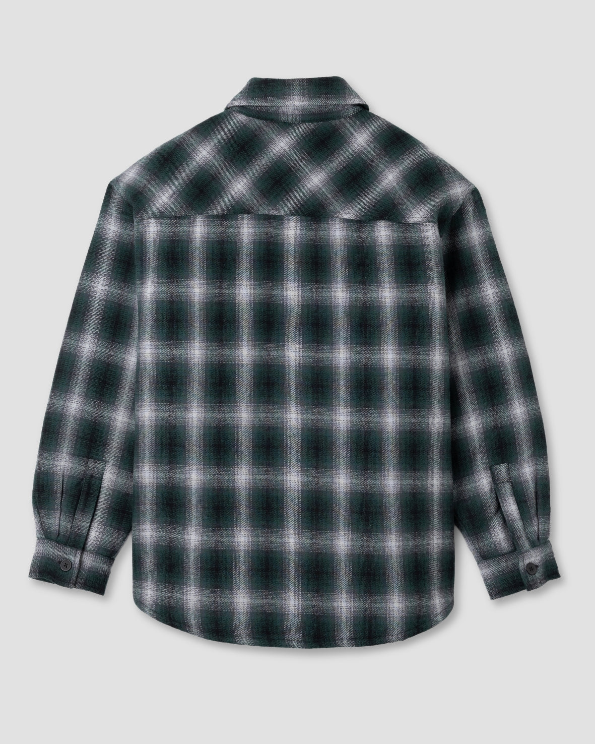 Quilted Plaid Overshirt (Green)