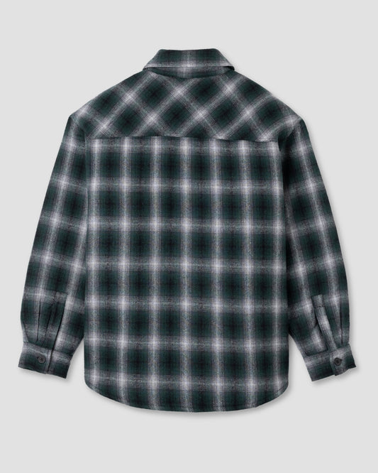Quilted Plaid Overshirt (Green)