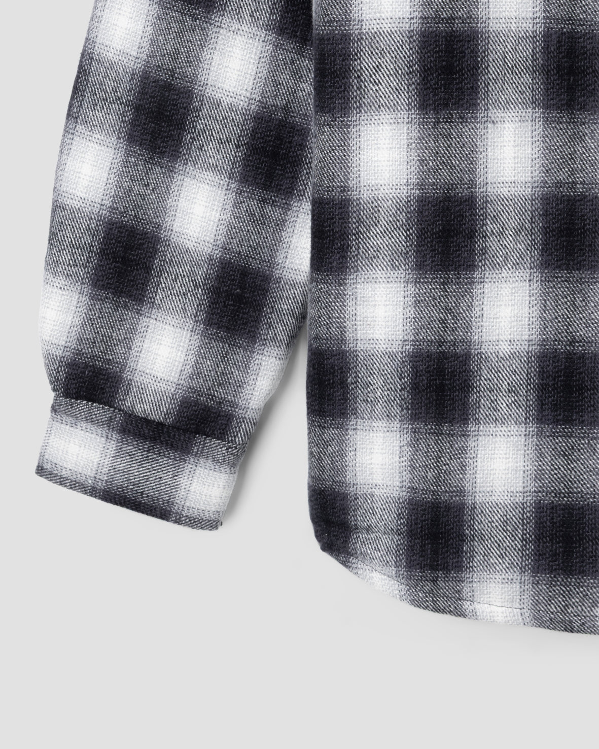 Quilted Plaid Overshirt (Black)