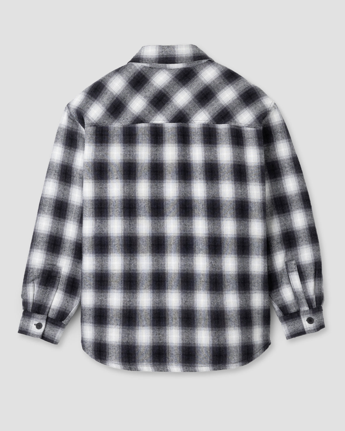 Quilted Plaid Overshirt (Black)
