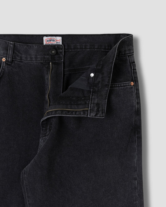 Wide 5 (Washed Black Denim)
