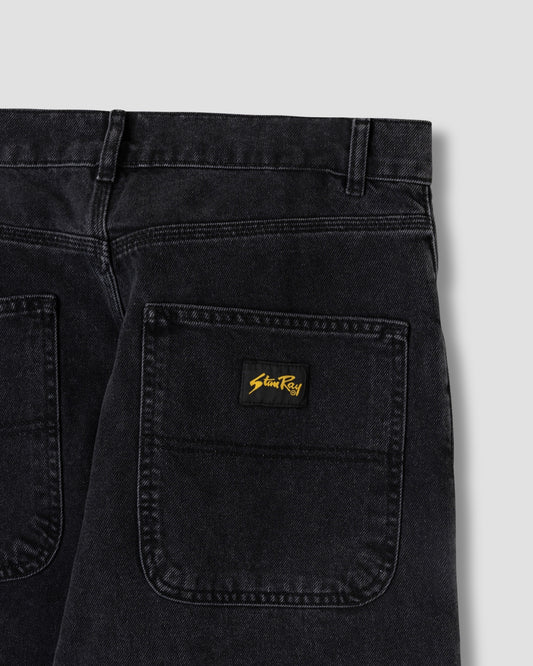 Wide 5 (Washed Black Denim)