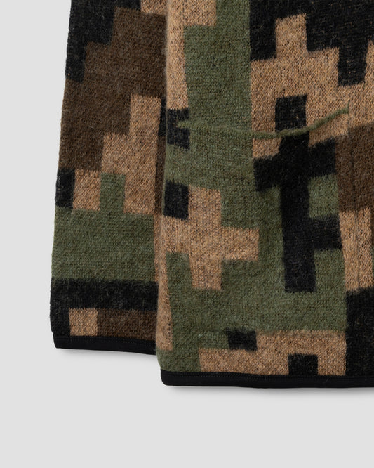 Knitted Cardigan (Digi Camo Print)