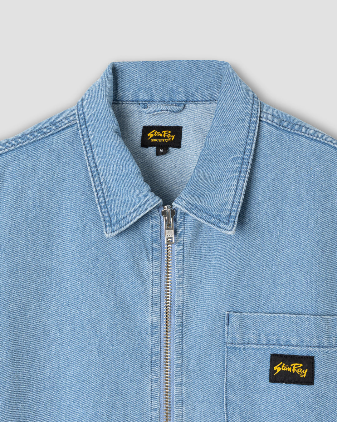 Zip Shirt (Mid Wash Denim)