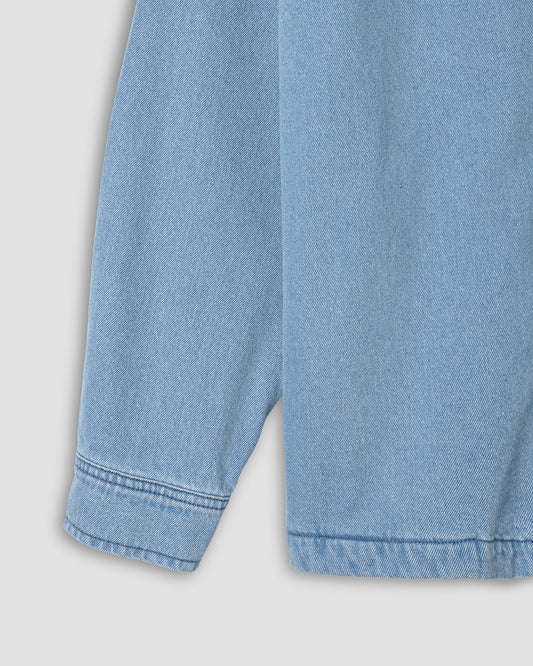 Zip Shirt (Mid Wash Denim)
