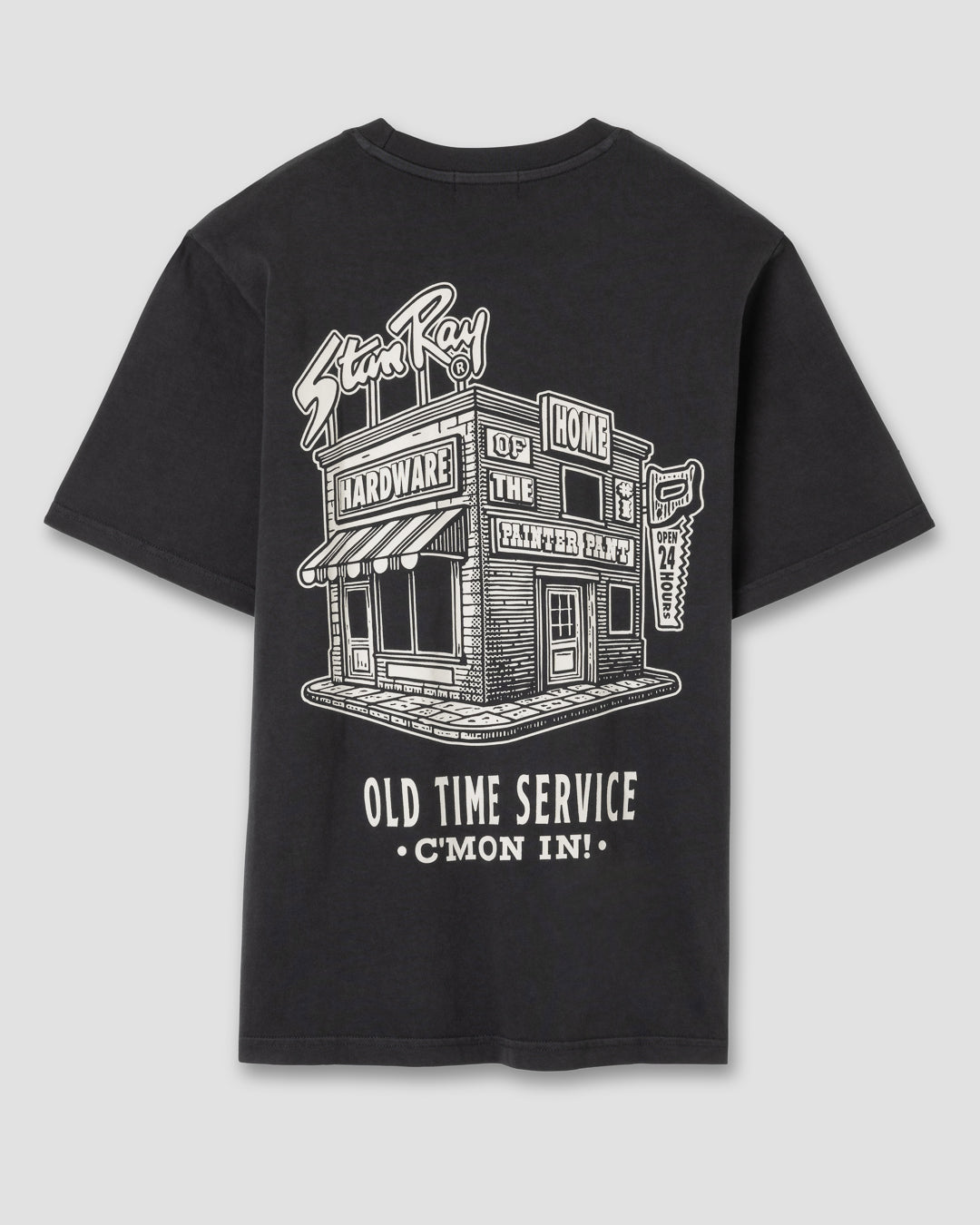 Old Time Service Tee (Washed Black)