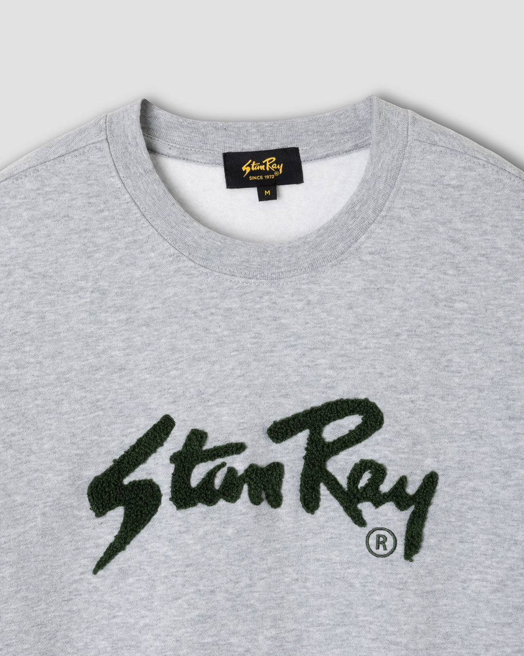 Chenille Patch Crew (Heather Grey/Pineneedle)